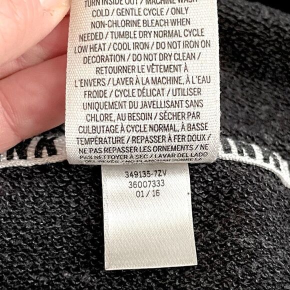 VS PINK RARE High Low Marl Grey Ombré Script Logo Hoodie & Joggers Matching Set - Picture 8 of 10